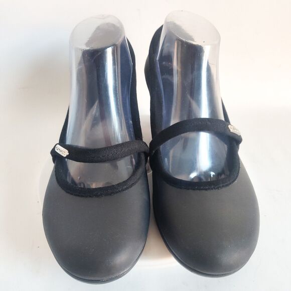 Crocs Mary Jane Heels Size 9 Womens Comfort Shoes Wedge Black Casey Travel Logo - Picture 5 of 10
